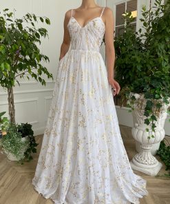 Teuta matoshi-White Gilded Lily Gown 2