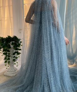 Teuta matoshi-Blue Skies Capelet Gown 2