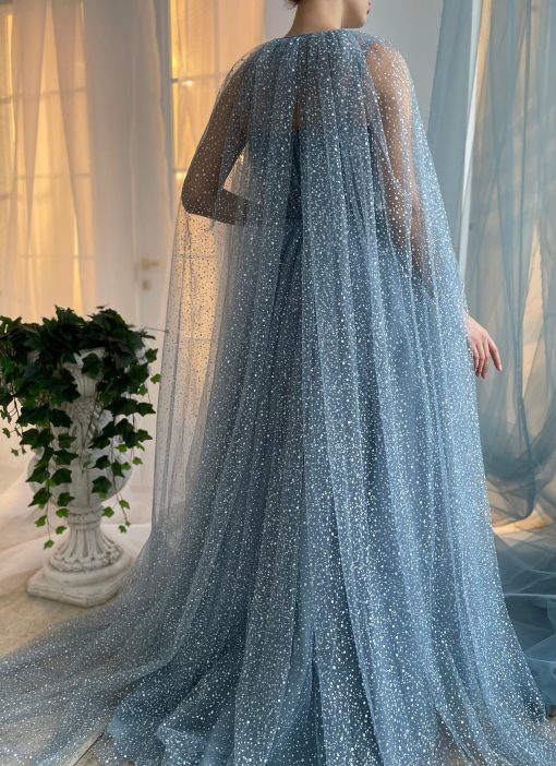 Teuta matoshi-Blue Skies Capelet Gown - Image 2