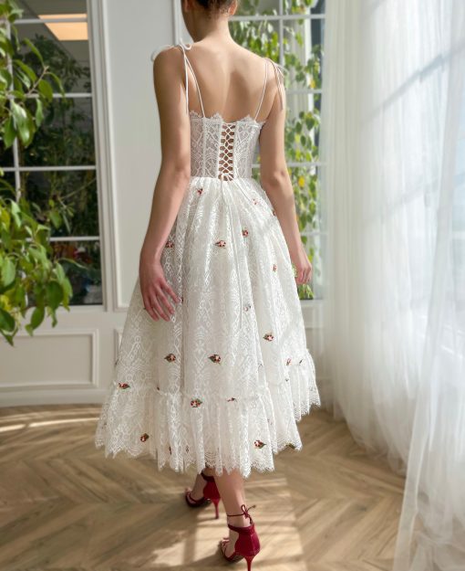 Teuta matoshi-Cherry Crystal Couture Dress - Image 2