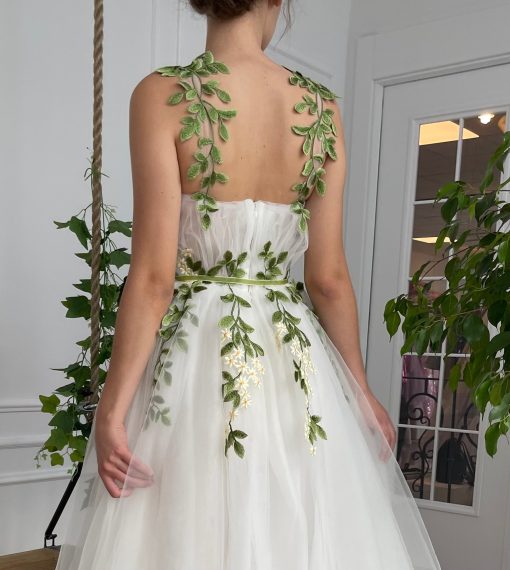Teuta matoshi-Cascading Ivy Ball Gown - Image 2
