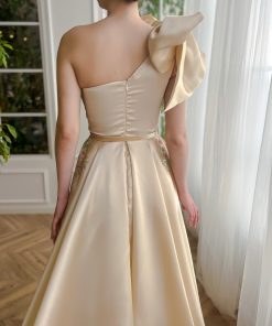 Teuta matoshi-Champagne Gardenia Dress 2