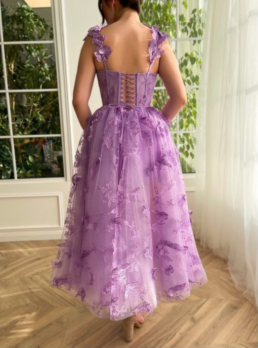 Teuta matoshi-Whimsical Flutter Midi Gown - Image 2