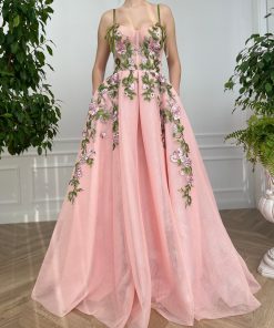 Teuta matoshi-Pink Ivy Whimsical Gown