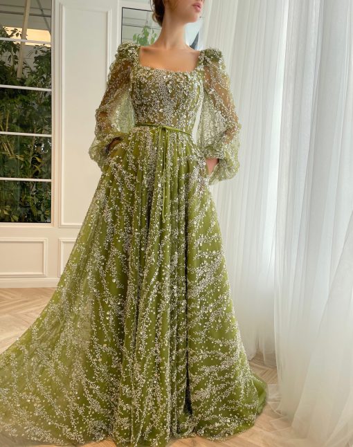 Teuta matoshi-Evergreen Iris Gown
