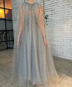 Teuta matoshi-Silver Lining Capelet Dress 2