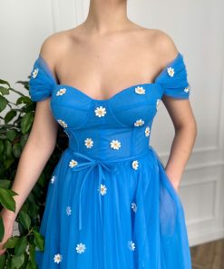 Teuta matoshi-Daises Skies Ruffle Dress