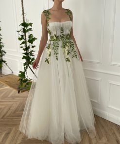 Teuta matoshi-Cascading Ivy Ball Gown