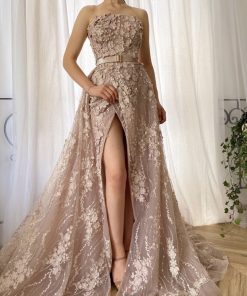 Teuta matoshi-Lovely Petals Embroiderd Gown